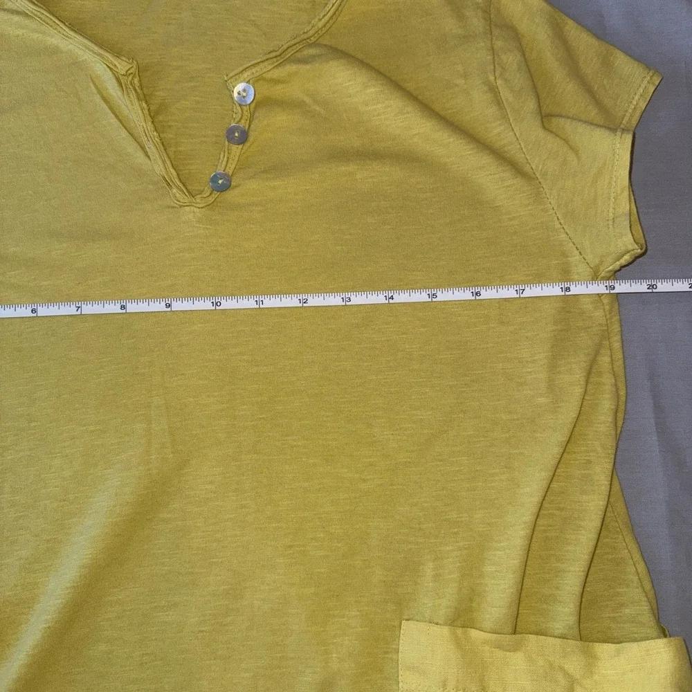 Made In Italy Midi Dress Women's Size Medium Citrine Yellow Mixed Media Boho‎